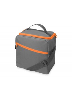 Изотермическая сумка-холодильник Classic c контрастной молнией, серый/оранжевый