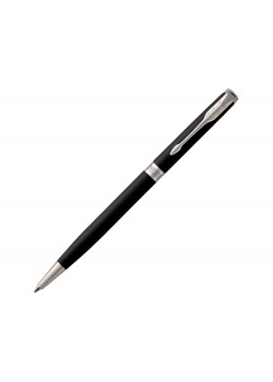 Тонкая Ручка шариковая Parker Sonnet Core Matte Black CT, черный/серебристый