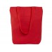 Сумка на молнии Zipper из хлопка 280 г c карманом на молнии спереди, красный