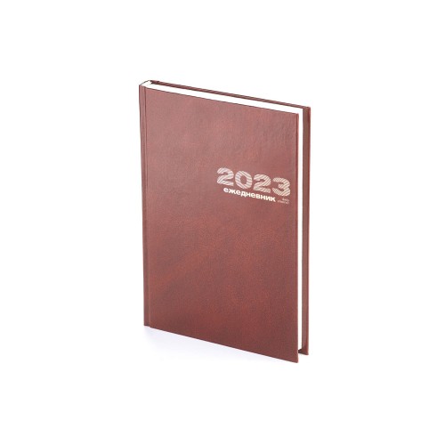 Ежедневник А5 датированный Бумвинил 2021, коричневый