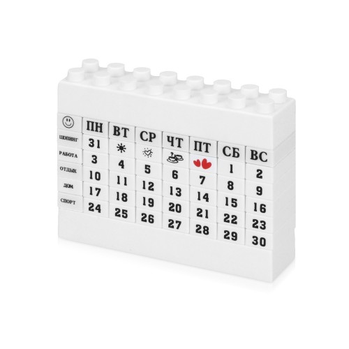 Календарь Лего, белый