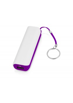 Портативное зарядное устройство (power bank) Basis, 2000 mAh, белый/фиолетовый