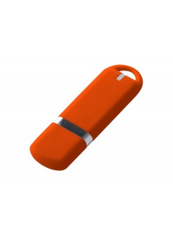 USB-флешка на 2 ГБ с покрытием soft-touch, оранжевый