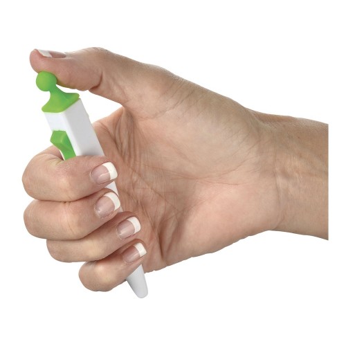 Ручка шариковая Clic Pen, белый/лайм