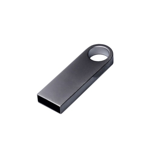 USB 2.0-флешка на 4 Гб с мини чипом и круглым отверстием, серебристый