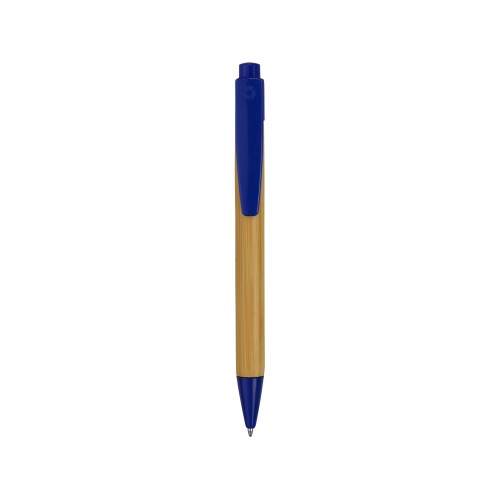 Ручка шариковая Borneo из бамбука, синий, черные чернила