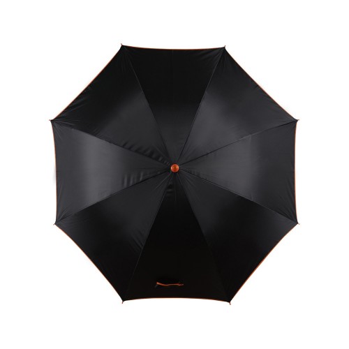 Зонт-трость полуавтоматический, оранжевый