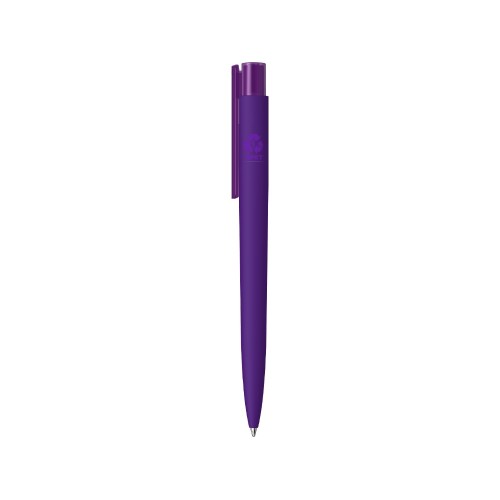 Шариковая ручка RECYCLED PET PEN PRO K transparent GUM soft-touch, фиолетовый