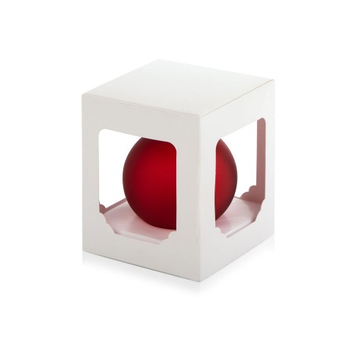 Стеклянный шар красный матовый, заготовка шара 6 см, цвет 12