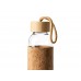 Бутылка стеклянная LAWAS в чехле из натуральной пробки, 500 мл, прозрачный/бежевый