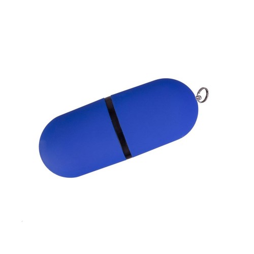 USB-флешка на 512 Mb, с покрытием soft-touch, синий