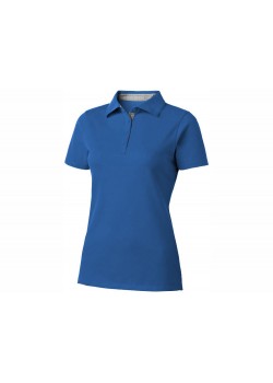 Поло женское с короткими рукавами Hacker, небесно-синий/серый