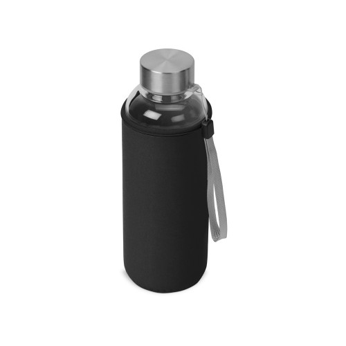 Бутылка для воды Pure c чехлом, 420 мл,черный