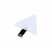 USB-флешка на 32 Гб в виде пластиковой карточки треугольной формы, белый