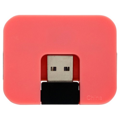 USB Hub Gaia на 4 порта, розовый