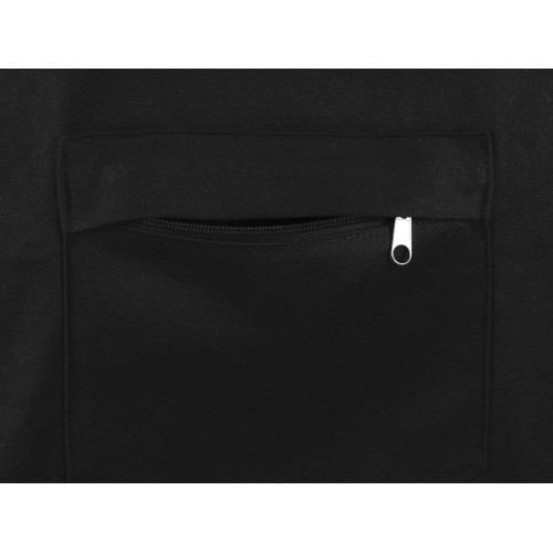 Сумка на молнии Zipper из хлопка 280 г c карманом на молнии спереди, черный