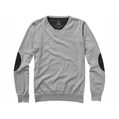 Пуловер Spruce мужской с V-образным вырезом, серый меланж