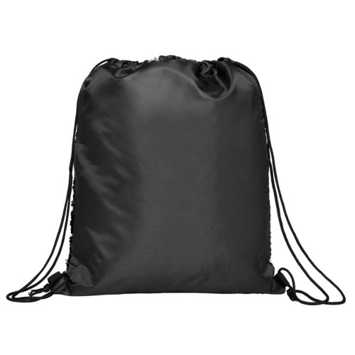 Блестящий рюкзак-мешок Mermaid со шнурком, черный