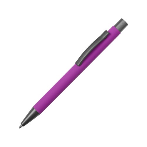 Ручка металлическая soft touch шариковая Tender, фиолетовый/серый