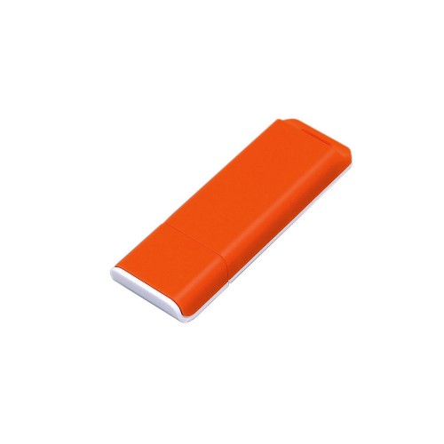 Флешка 3.0 прямоугольной формы, оригинальный дизайн, двухцветный корпус, 64 Гб, оранжевый/белый
