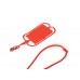 Силиконовый шнурок DALVIK с держателем мобильного телефона и карт, красный