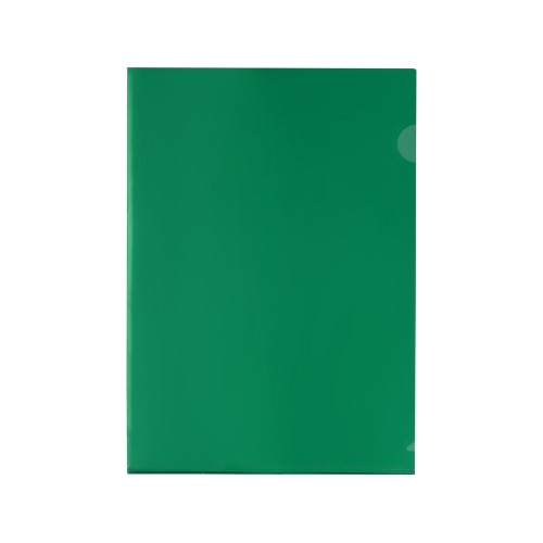 Папка-уголок прозрачный формата А4 0,18 мм, зеленый глянцевый