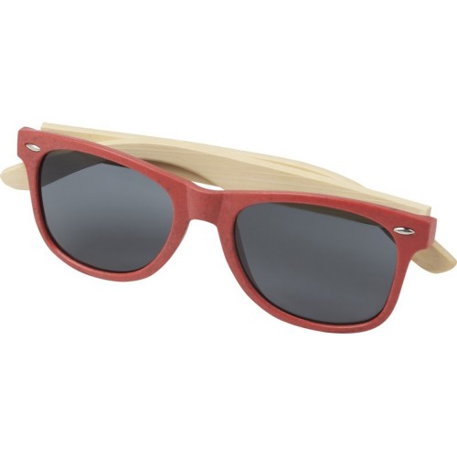 Sun Ray очки с бамбуковой оправой, красный