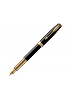 Ручка перьевая Parker Sonnet Core Black Lacquer GT, черный/золотистый