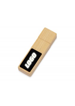USB 2.0- флешка на 32 Гб c подсветкой логотипа Bamboo LED