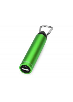 Портативное зарядное устройство Марс с карабином, 2600 mAh, зеленый