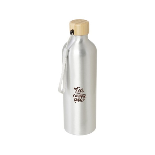 Бутылка для воды Malpeza из переработанного алюминия, 770 мл - Серебряный