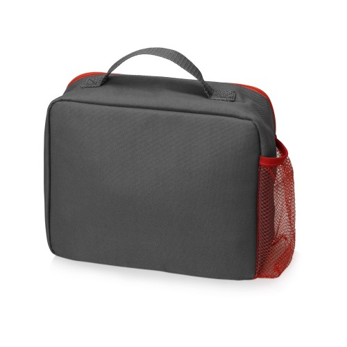 Изотермическая сумка-холодильник Breeze для ланч-бокса, серый/красный