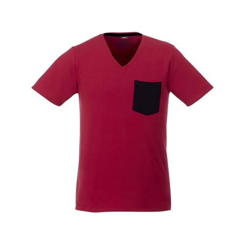 Мужская футболка Gully с коротким рукавом и кармашком, темно-красный/темно-синий