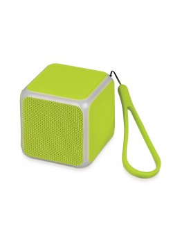 Портативная колонка Cube с подсветкой, зеленое яблоко