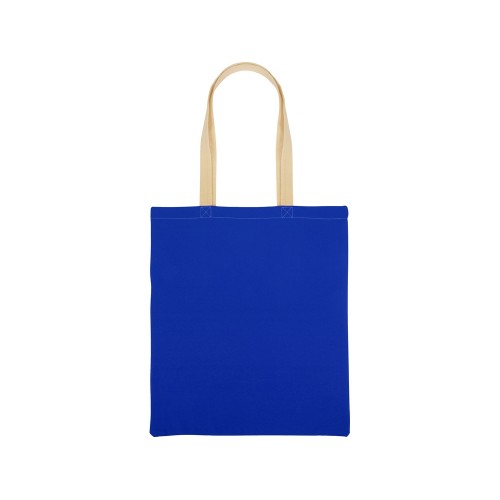 Сумка для шопинга Twin двухцветная из хлопка, 180 г/м2, синий/натуральный (P)
