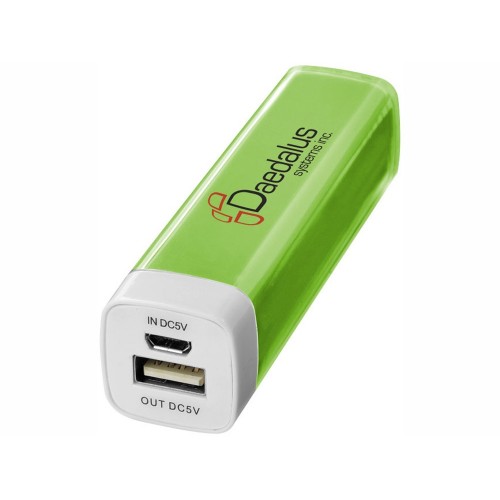 Портативное зарядное устройство Flash 2200 мА/ч, лайм