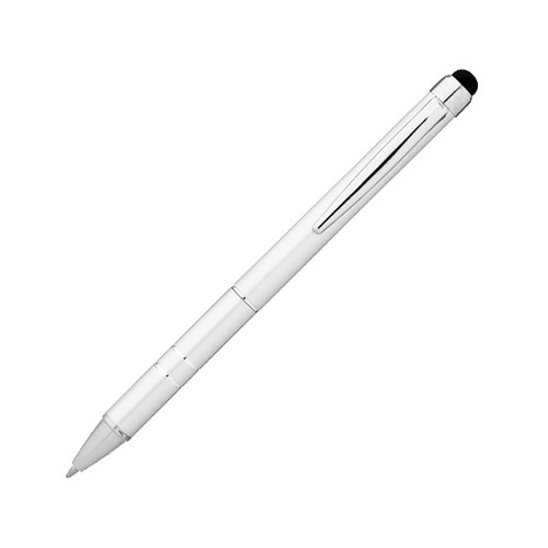 Ручка-стилус шариковая Charleston, серебристый, синие чернила