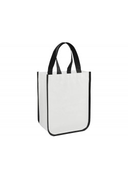 Маленькая ламинированная сумка для покупок, белый