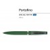 Ручка Portofino шариковая автоматическая, зеленый металлический корпус, 1.0 мм, синяя