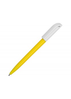 Ручка пластиковая шариковая Миллениум Color BRL, желтый/белый