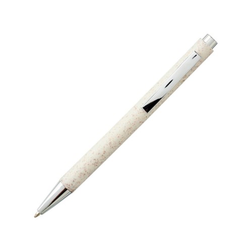 Шариковая ручка Tual из пшеничной соломы с кнопочным механизмом, cream