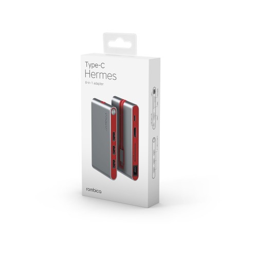 Хаб USB Rombica Type-C Hermes Red