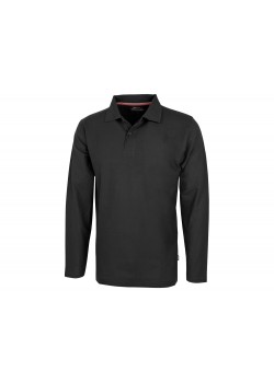 Рубашка поло Point мужская с длинным рукавом, черный