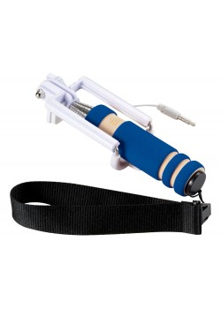 Мини селфи палка со шнурочком, ярко-синий