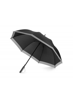 Зонт-трость Reflect полуавтомат, в чехле, черный