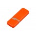 Флешка промо прямоугольной формы c оригинальным колпачком, 32 Гб, оранжевый