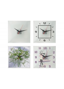 Часы настенные квадратные из стекла 28х28 см Nile (Р)