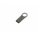 USB-флешка на 16 Гб с мини чипом, компактный дизайн с большим круглым отверстием., серебро