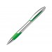 MILEY SILVER. Шариковая ручка с противоскользящим покрытием, Зеленый