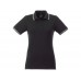 Женская футболка поло Fairfield с коротким рукавом с проклейкой, черный/серый меланж/белый